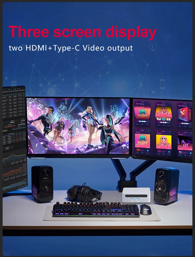 SZBOX S58 AMD Ryzen 7 5800H/Ryzen 7 5825U/R7 4700U Mini PC Windows 11 DDR4 3200Mhz Nvme SSD WiFi6 BT5.2 Mini Gaming Computer