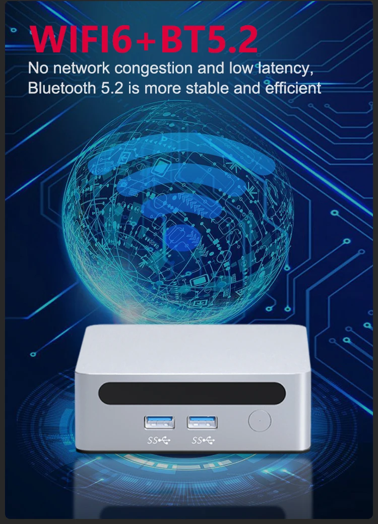 SZBOX S58 AMD Ryzen 7 5800H/Ryzen 7 5825U/R7 4700U Mini PC Windows 11 DDR4 3200Mhz Nvme SSD WiFi6 BT5.2 Mini Gaming Computer
