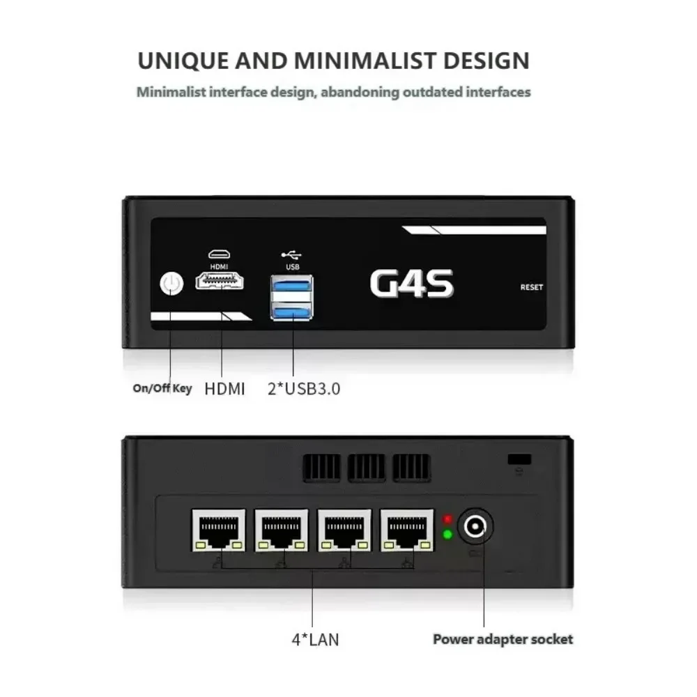 SZBOX G4S Soft Router Intel J4105/J5005 Industrial Mini PC 4* 2.5G LAN Firewall Appliance NAS VPN Network Server Computer