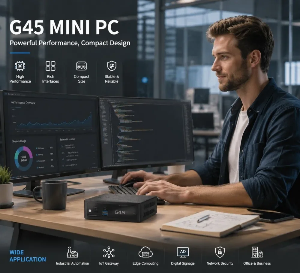 SZBOX G4S Soft Router Intel J4105/J5005 Industrial Mini PC 4* 2.5G LAN Firewall Appliance NAS VPN Network Server Computer