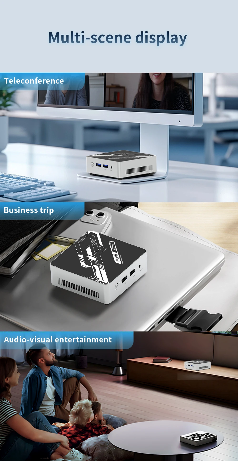 M1 Mini PC Intel Twin Lake N150 8GB/16GB DDR4 256/512/1TB SSD HDMI+DP Dual 5G WiFi Desktop Gaming Smallest Computer MiniPC