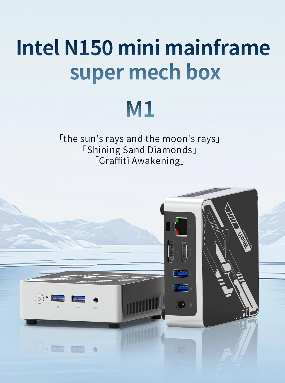 M1 Mini PC Intel Twin Lake N150 8GB/16GB DDR4 256/512/1TB SSD HDMI+DP Dual 5G WiFi Desktop Gaming Smallest Computer MiniPC