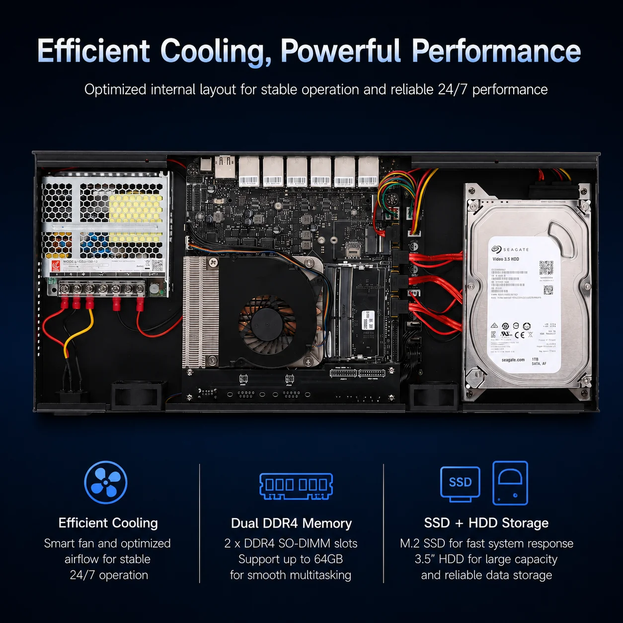 Qotom Q71200G6 Intel 12th 13th Gen 1U Rackmount Industrial Mini PC 6x 2.5G LAN Firewall Network Appliance