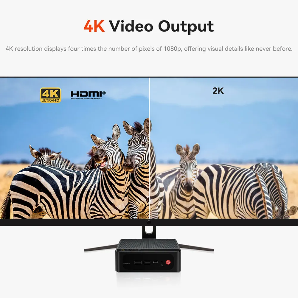 Beelink Mini PC SER 5 SER5 MAX AMD Ryzen R7 7735HS  R5 5500U Desktop Gaming Computer WiFi 6 1000M M.2 2280 NVMe SSD 4K 60Hz