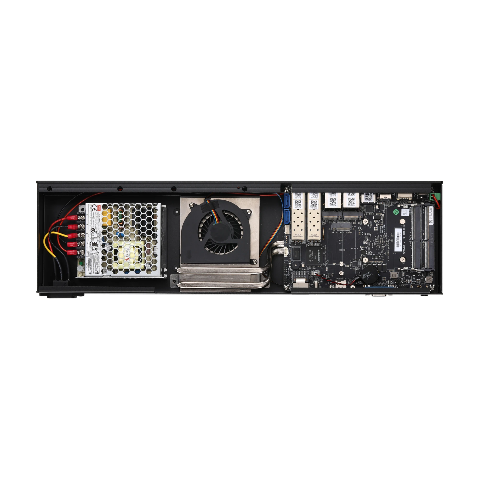 QOTOM Intel Denverton C3758R C3808 C3908 1U Firewall Appliance Router 4x10GbE SFP+ 5x2.5GbE LAN Ubuntu OPNsense VPN Server
