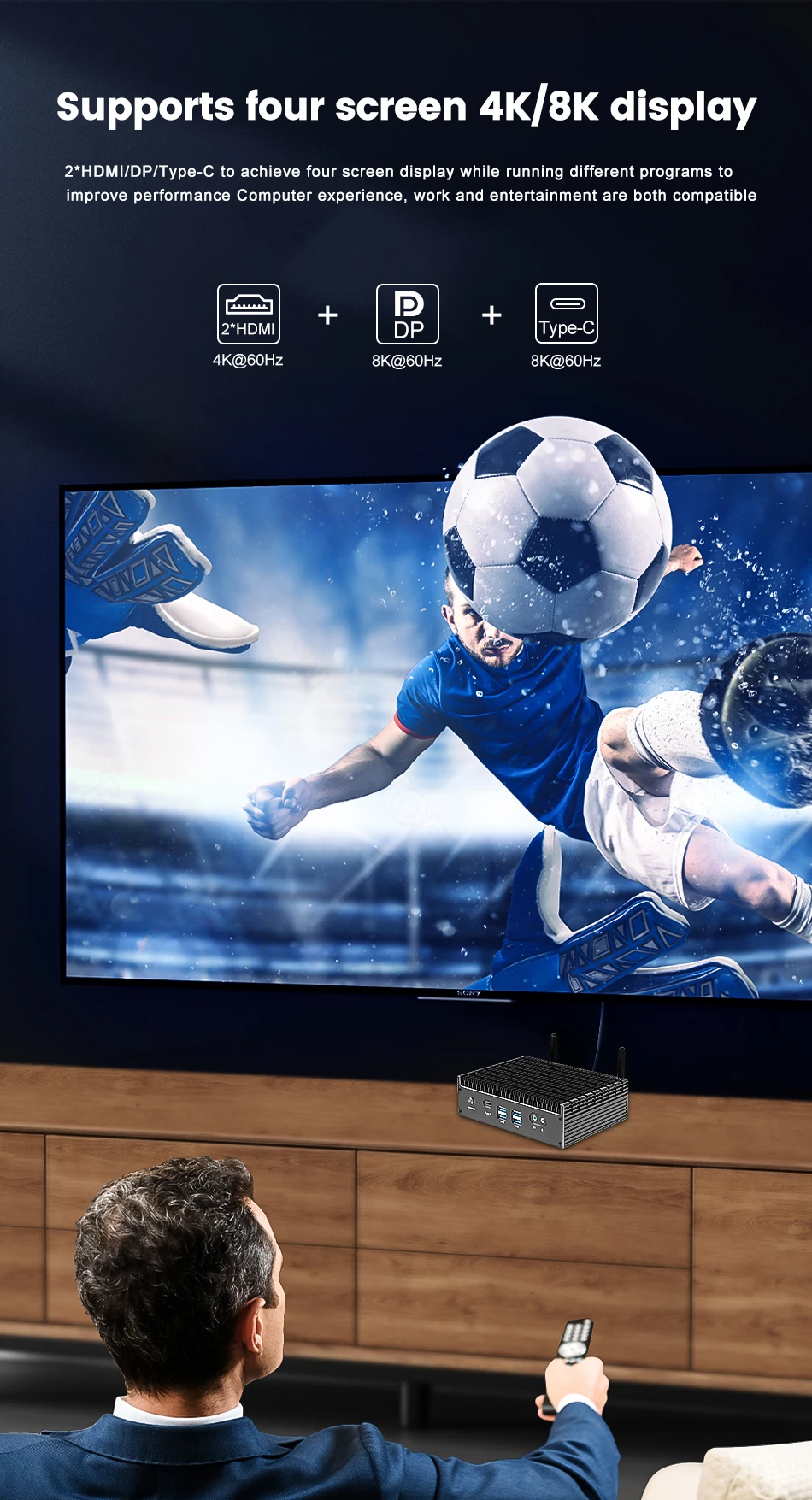 13th Gen Intel i7 1355U i5 1335U Fanless Mini PC 2*2.5G LAN PCIE4.0 DDR4 Tunderbolt 4 eGPU Desktop PC Gamer Mini Computer WiFi6