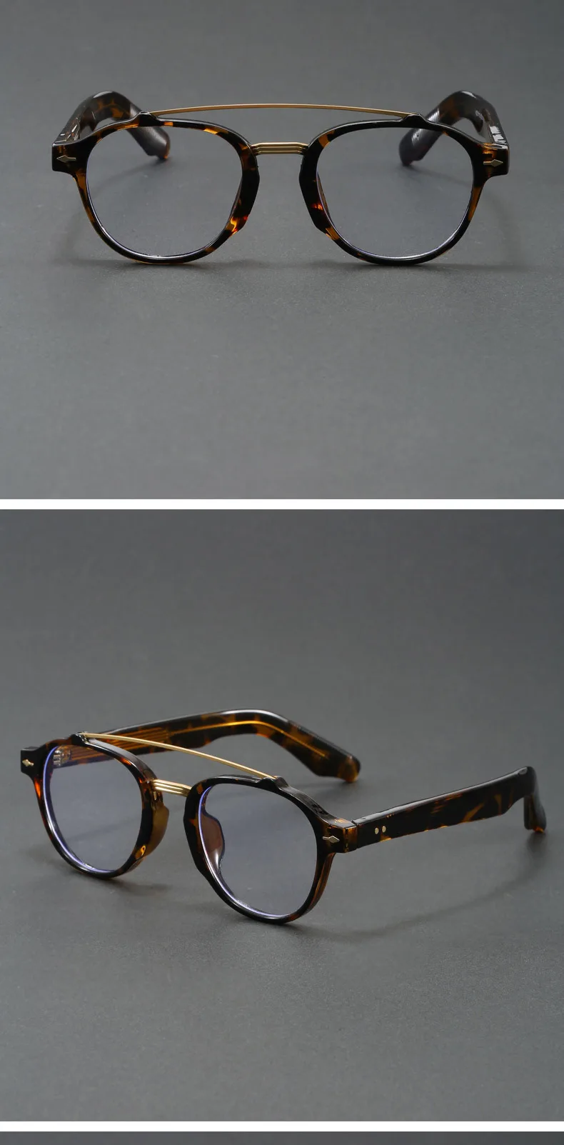 BLMUSA (M) Trendy Pilot Round Myopia Photochromic Prescription Reading Glasses Anti Blue Light Optical Men Polarized Sunglasses