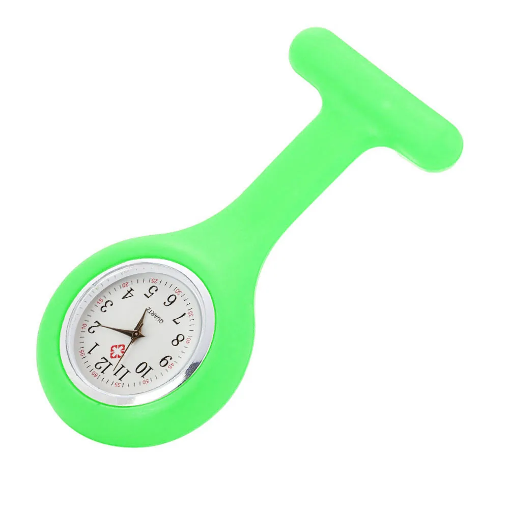 Fashion Pocket Watches Doctor Fob Watch Brooches Silicone Tunic Batteries Quartz-watch with Clip Nurse Watch for Medical Gifts