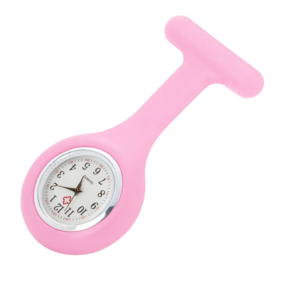 Fashion Pocket Watches Doctor Fob Watch Brooches Silicone Tunic Batteries Quartz-watch with Clip Nurse Watch for Medical Gifts