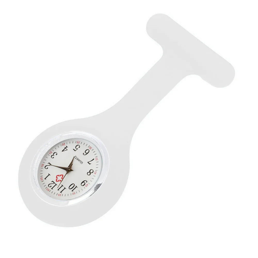 Fashion Pocket Watches Doctor Fob Watch Brooches Silicone Tunic Batteries Quartz-watch with Clip Nurse Watch for Medical Gifts