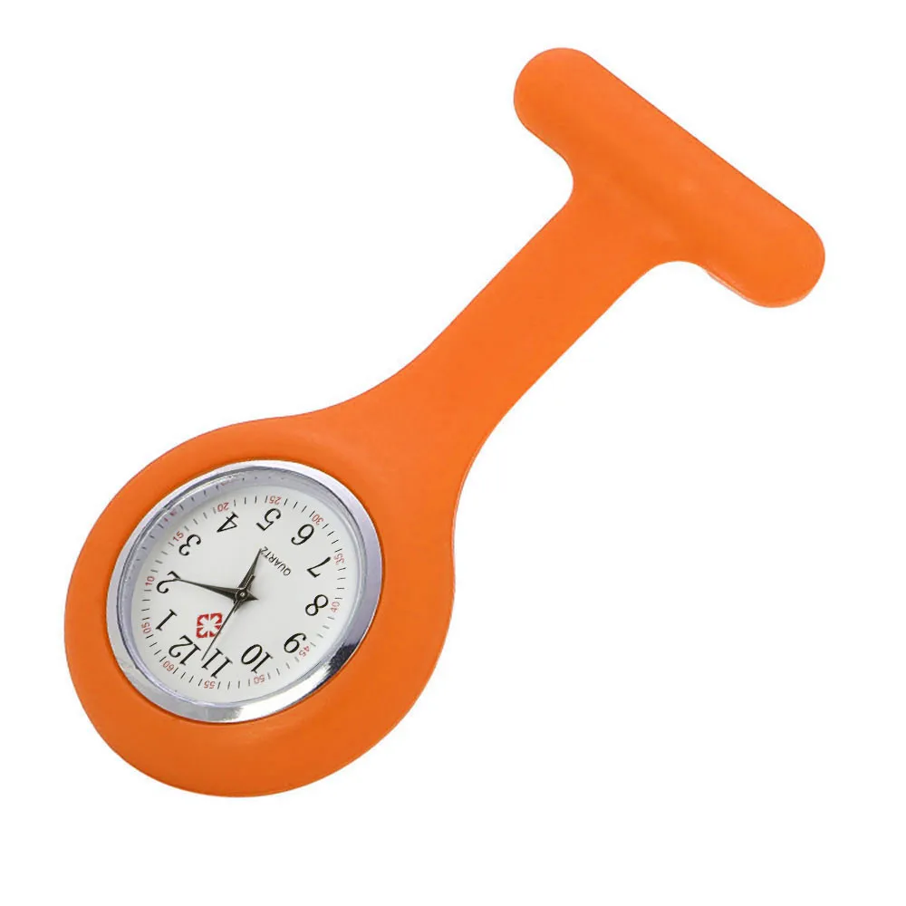 Fashion Pocket Watches Doctor Fob Watch Brooches Silicone Tunic Batteries Quartz-watch with Clip Nurse Watch for Medical Gifts