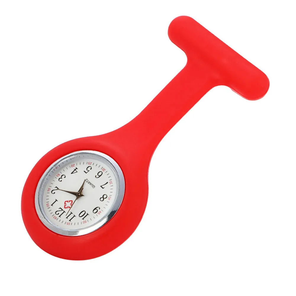 Fashion Pocket Watches Doctor Fob Watch Brooches Silicone Tunic Batteries Quartz-watch with Clip Nurse Watch for Medical Gifts