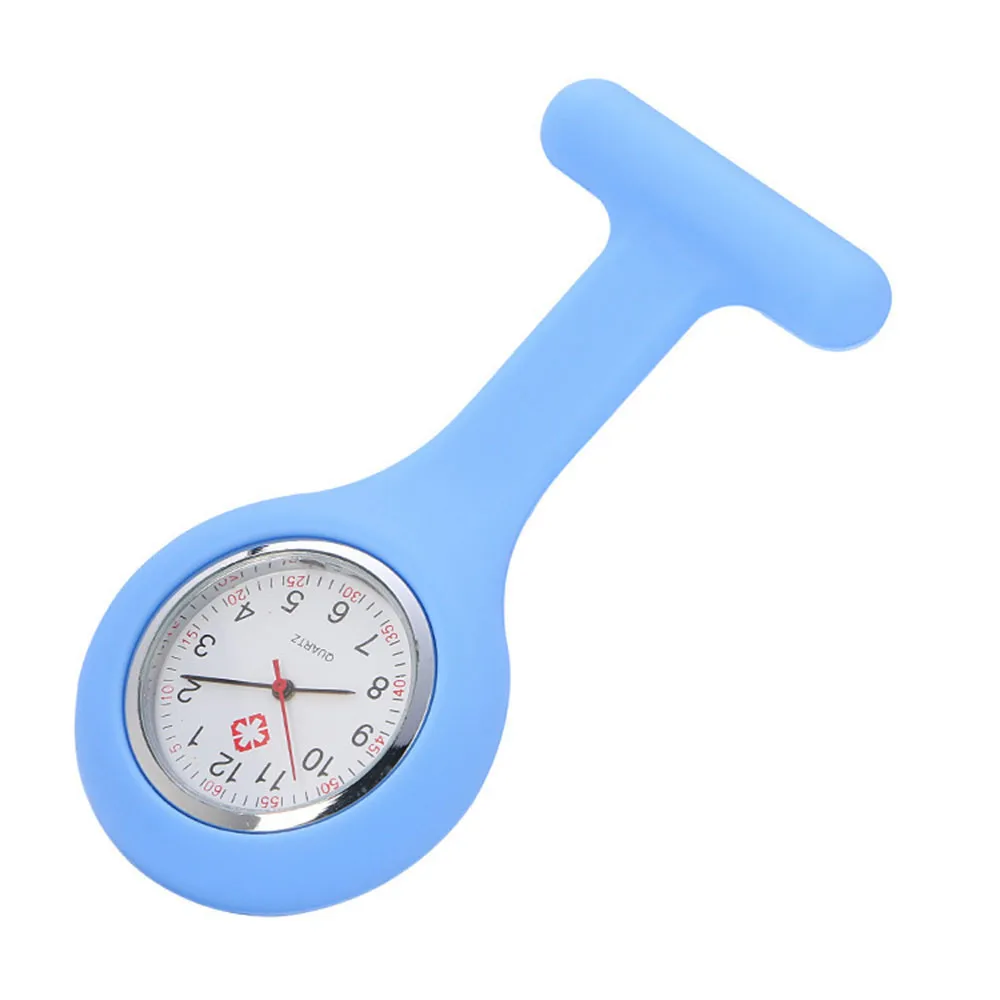 Fashion Pocket Watches Doctor Fob Watch Brooches Silicone Tunic Batteries Quartz-watch with Clip Nurse Watch for Medical Gifts
