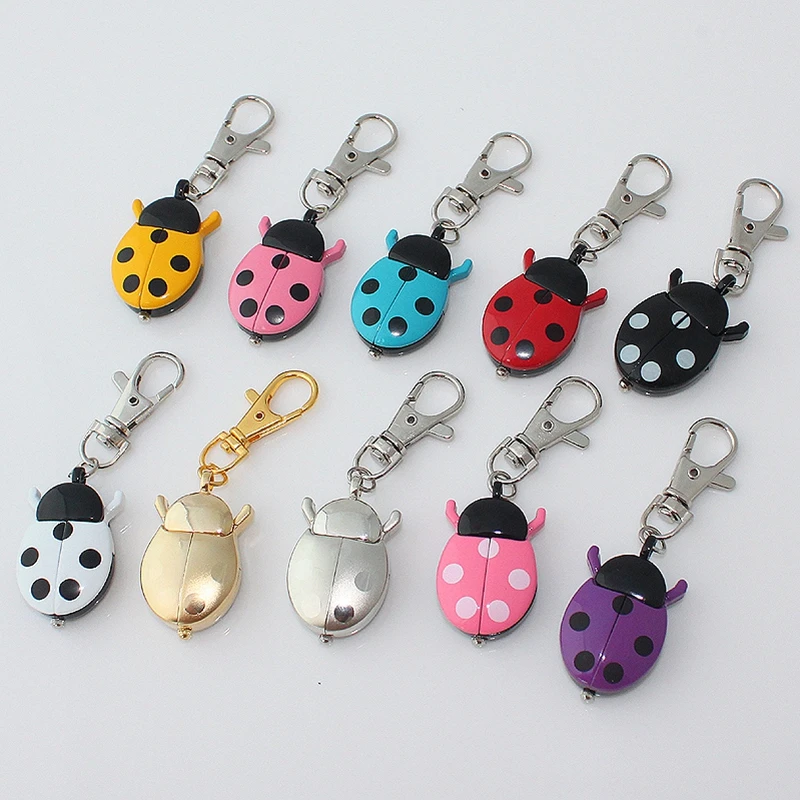 Free Drop Shipping Elegant Hot Popular Fashion Colorful Ladybug Fob Clock Necklace Pocket Pendant Dress Quartz Watch GL02