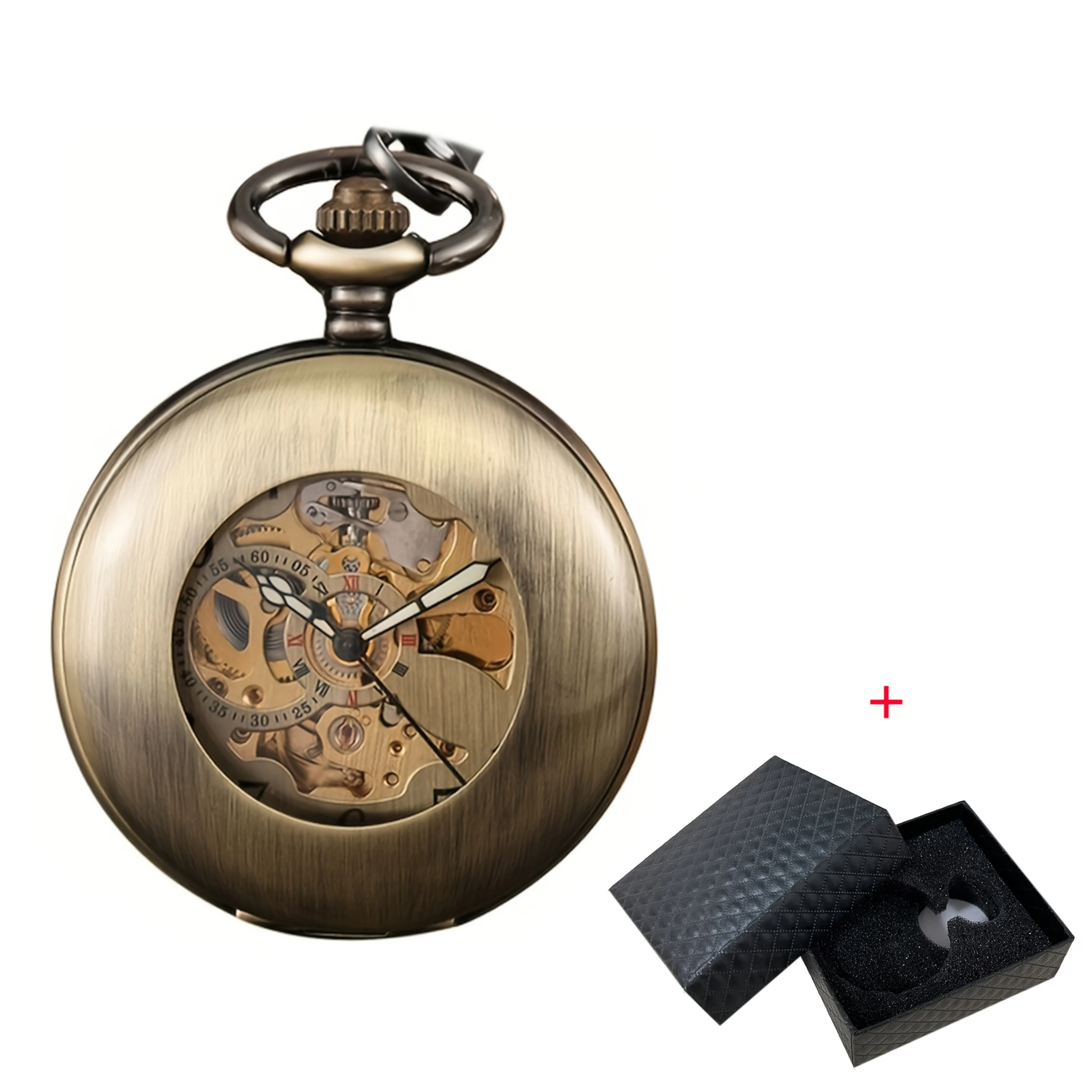 Vintage Luxury Mechanical Pocket Watch Classic Flip Cover Luminous Hollow Out Manual Winding Men Women Mechanical Pocket Watch