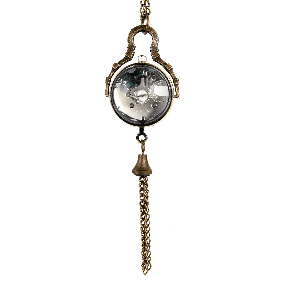 Fashion Silver Heart Shaped Lovely Hollow Elegant Quartz Pocket Watch Necklace Pendant for Women Ladies Girl Birthday Gift