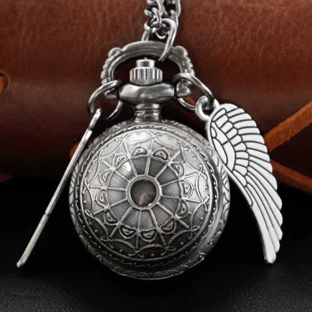 10pcs/lot Wholesale Gold Fairy Ball Quartz Pocket Watch Men's and Women's Vintage Clock Children Gift Pendant Necklace Souvenir