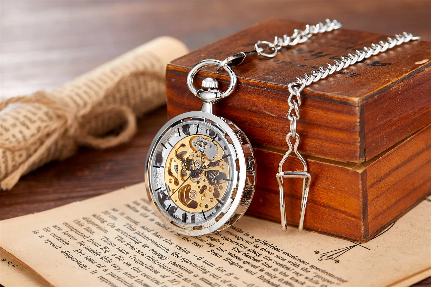 Luxury leisure college style male accessories without cover mechanical pocket watch hollowed out gold party fashionable