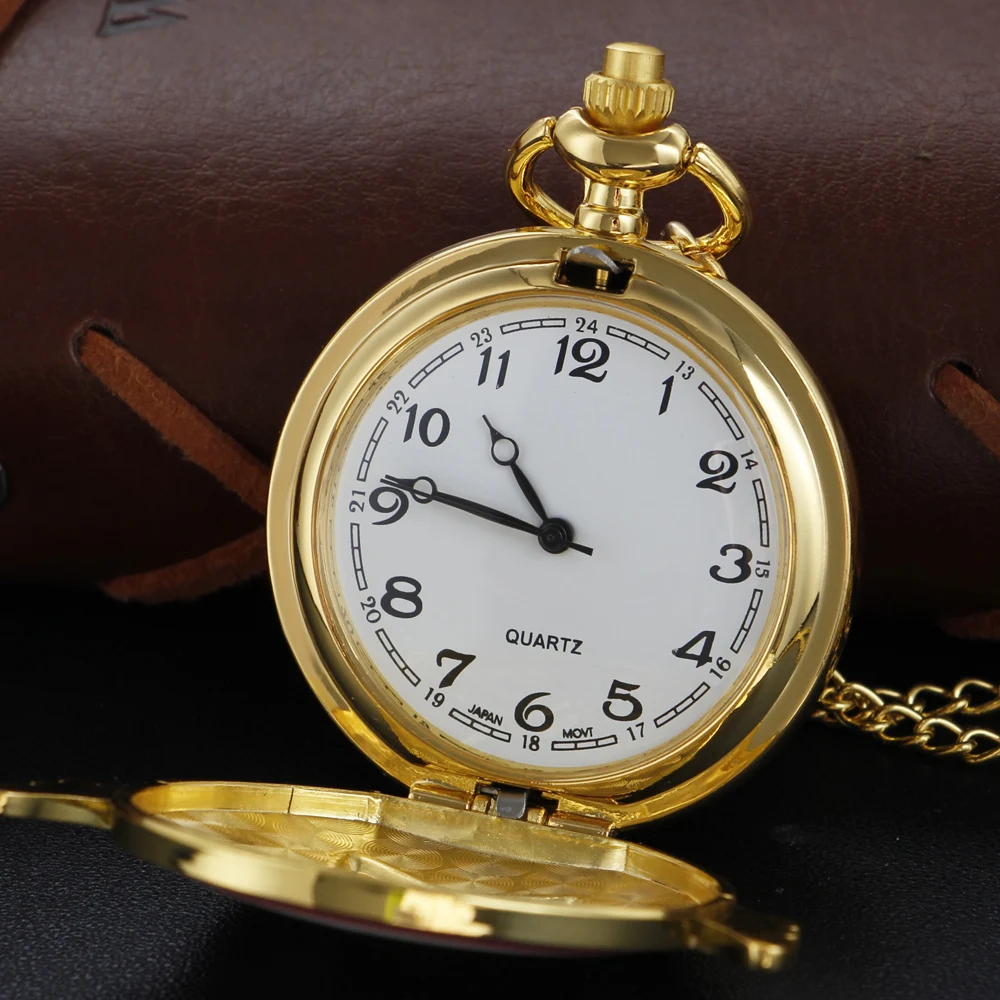 Cute Little Wings Beautiful Girl Five pointed Star Quartz Pocket Watch Fashion Necklace Pendant Clock Men's and Women's Gifts