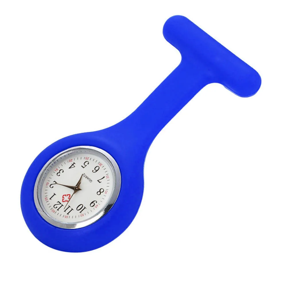 25pcs/lot Nurse Watches Hot Fashion Silicone Pocket Watch Brooch Tunic Fob Watch Doctor Medical Reloj De Bolsill Saat Wholesale