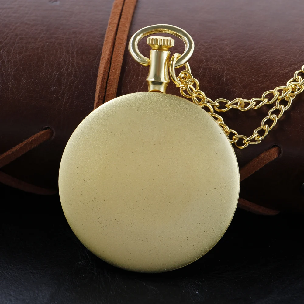 Antique Simple Wind Steel Roman Numerals Pocket Watch Bronze Antique Men Fob Chain Pendant Clock Women Children's Necklace Gift
