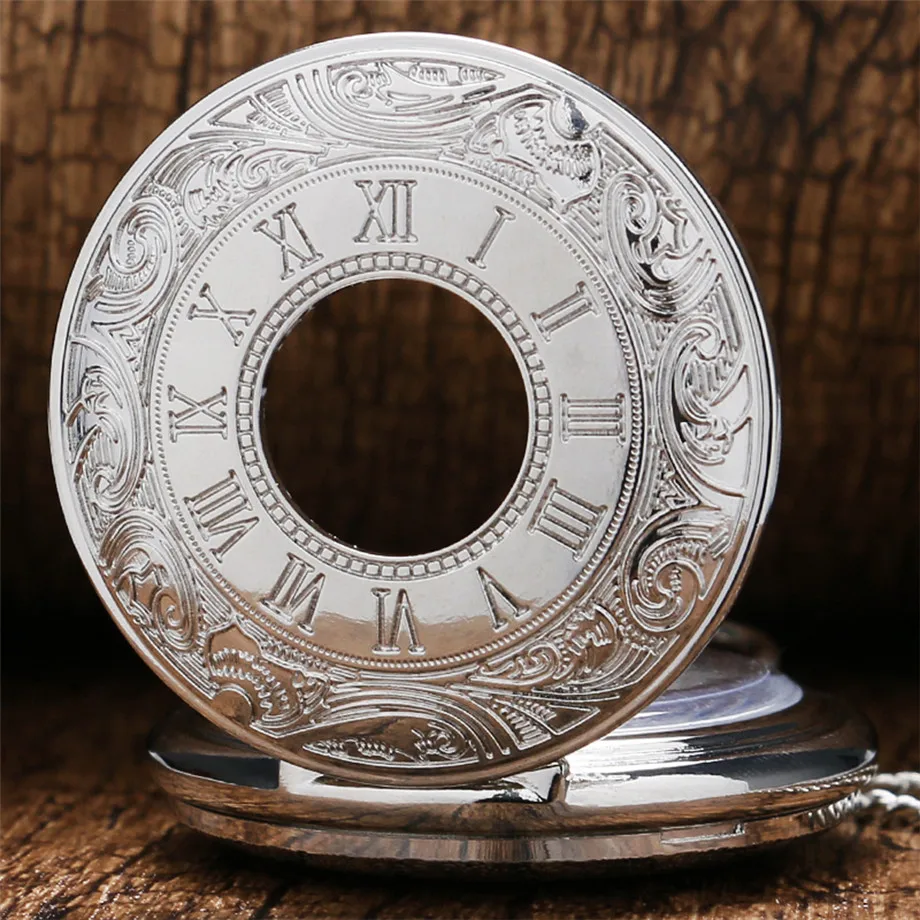 Vintage Charm Black Unisex Fashion Roman Number Quartz Steampunk Pocket Watch Women Man Necklace Pendant with Chain Gifts P427