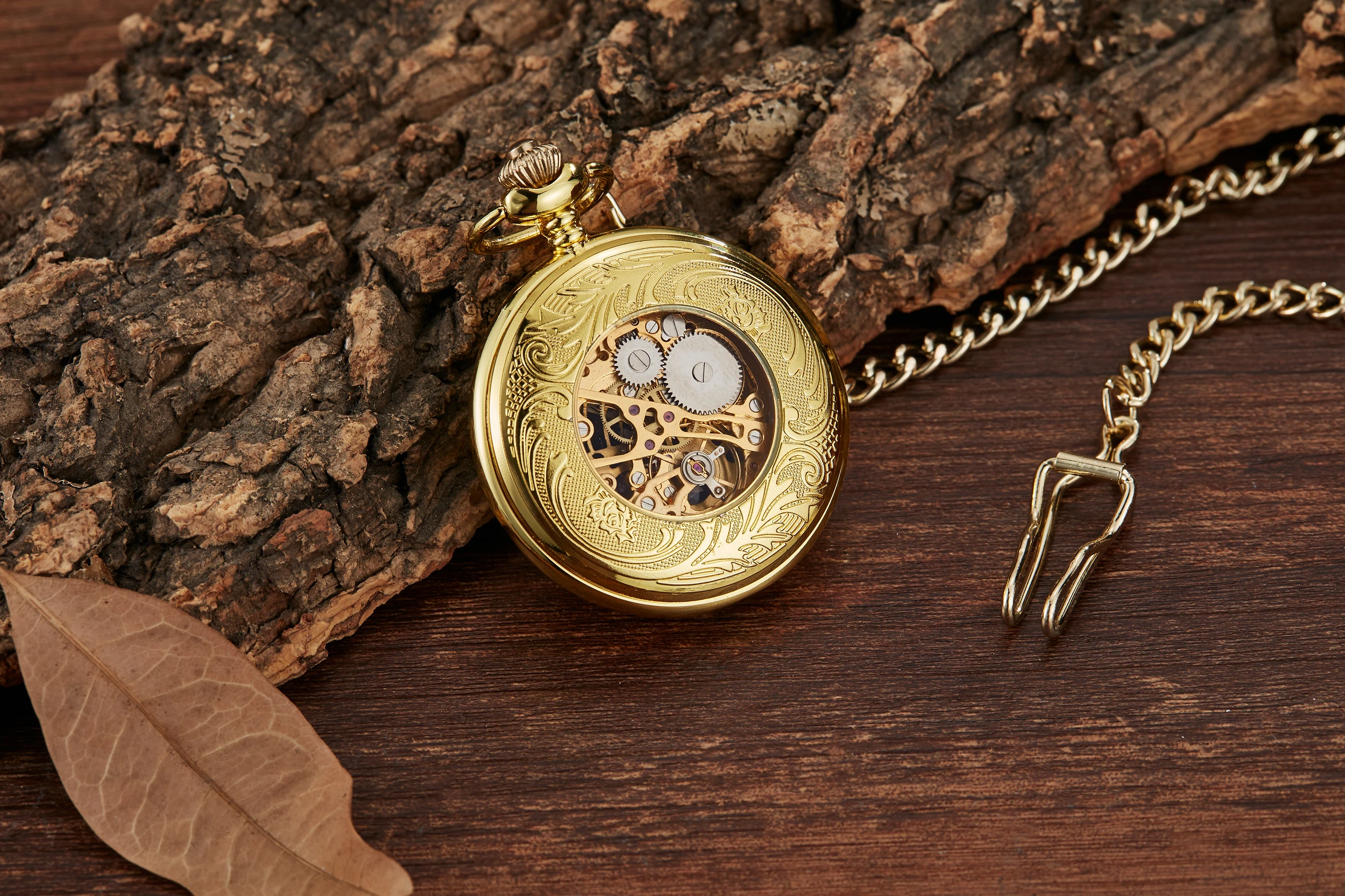 Retro classic mechanical pocket watch luminous petals hollowed out flip cover manual winding men women mechanical pocket watch
