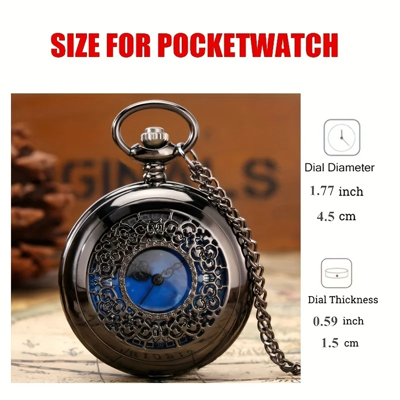 1pc Antique Bronze American Pocket Watch Pendant - Unique Collectible Timepiece with Vintage Charm