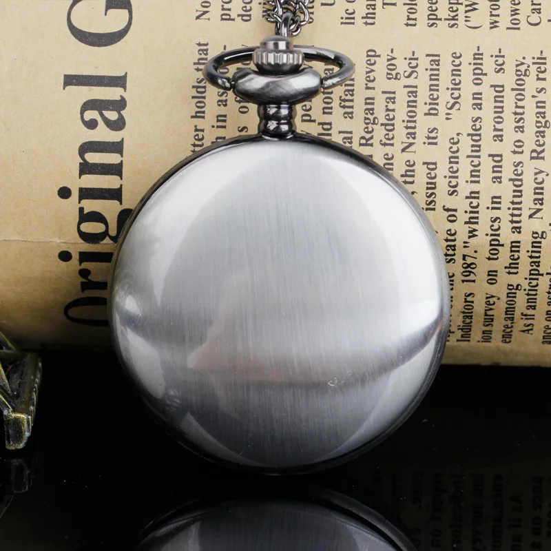 reloj de bolsillo Vintage Gold Star Sunflower Display Quartz Pocket Watch Necklace Chain Three Interlocking Fob Watch Gifts
