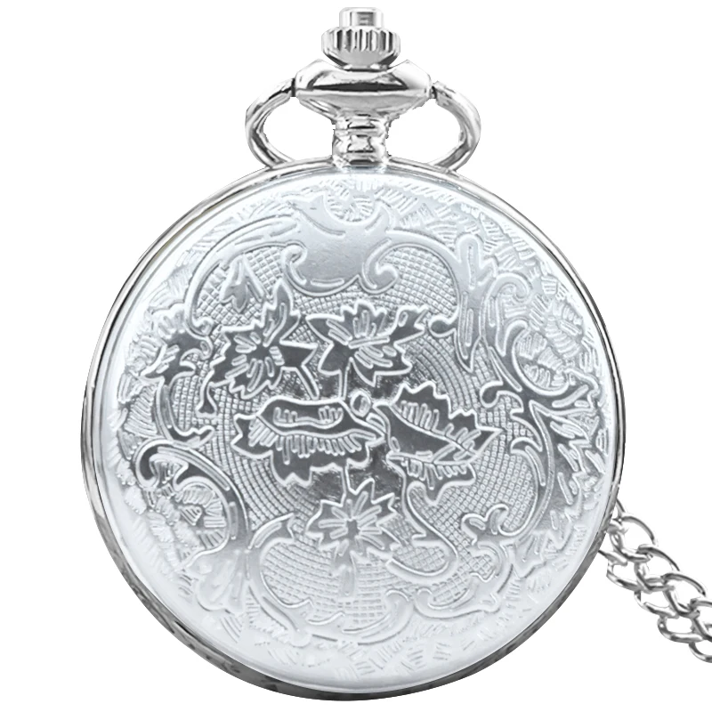 Retro Charm Neutral Fashion Hollow Flower Roman Literal Quartz Steampunk Pocket Watch Men's and Women's Necklace Pendant Gift