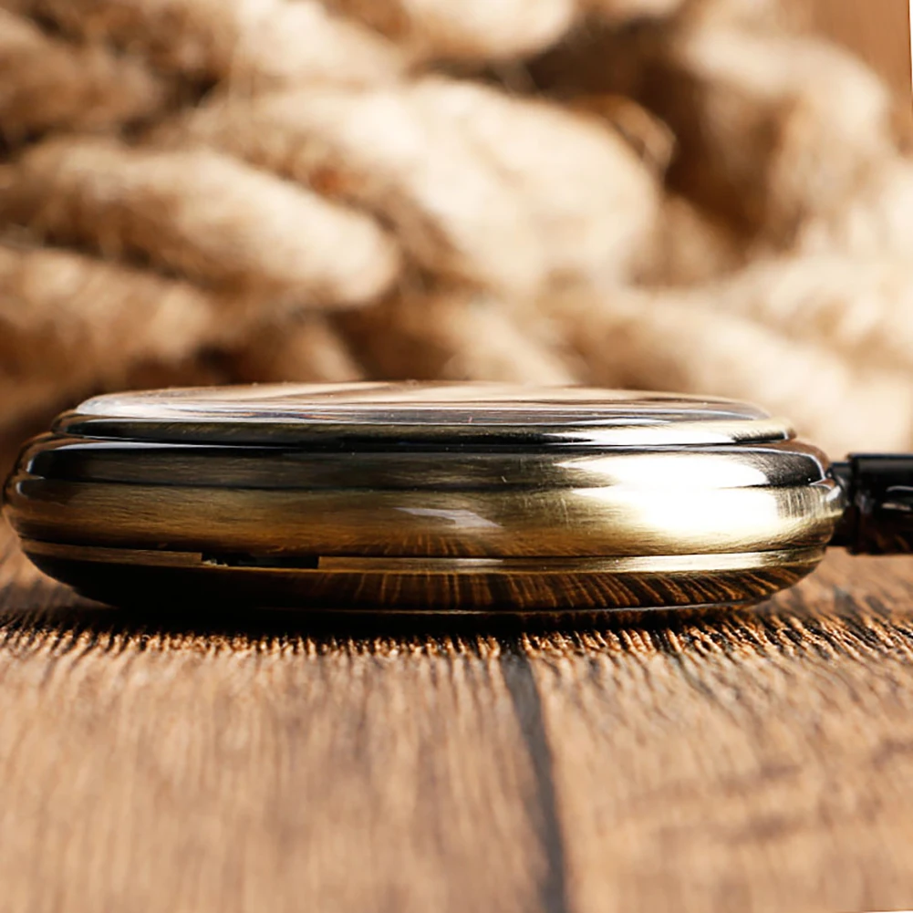 SHUHANG Pocket Watches with Fob Chain Luxury Antique Style Auto Mechanical Nursing Clock Self Winding Pendant Relogio De Bolso