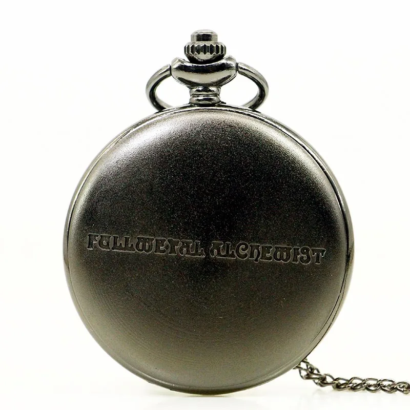 10pcs/lot Wholesale Hot Vintage Full Metal Alchemist Pocket Watch with Chain Anime Cosplay Girl Boy Pendant Clock Men Women Gift