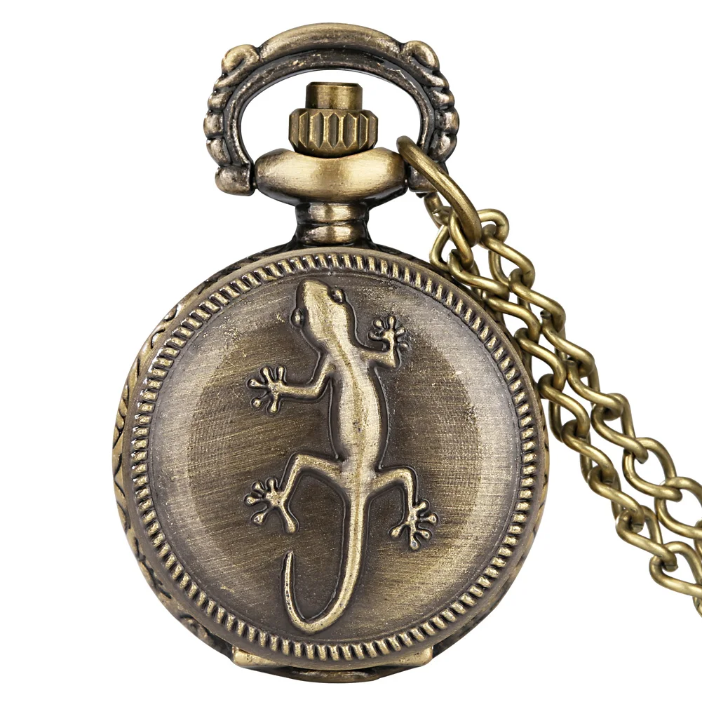 Small Size Animal Themed Vintage Pendant Necklace Pocket Watch Gift Unisex Quartz Analog Retro Exqusite Pocket Clock With Chain
