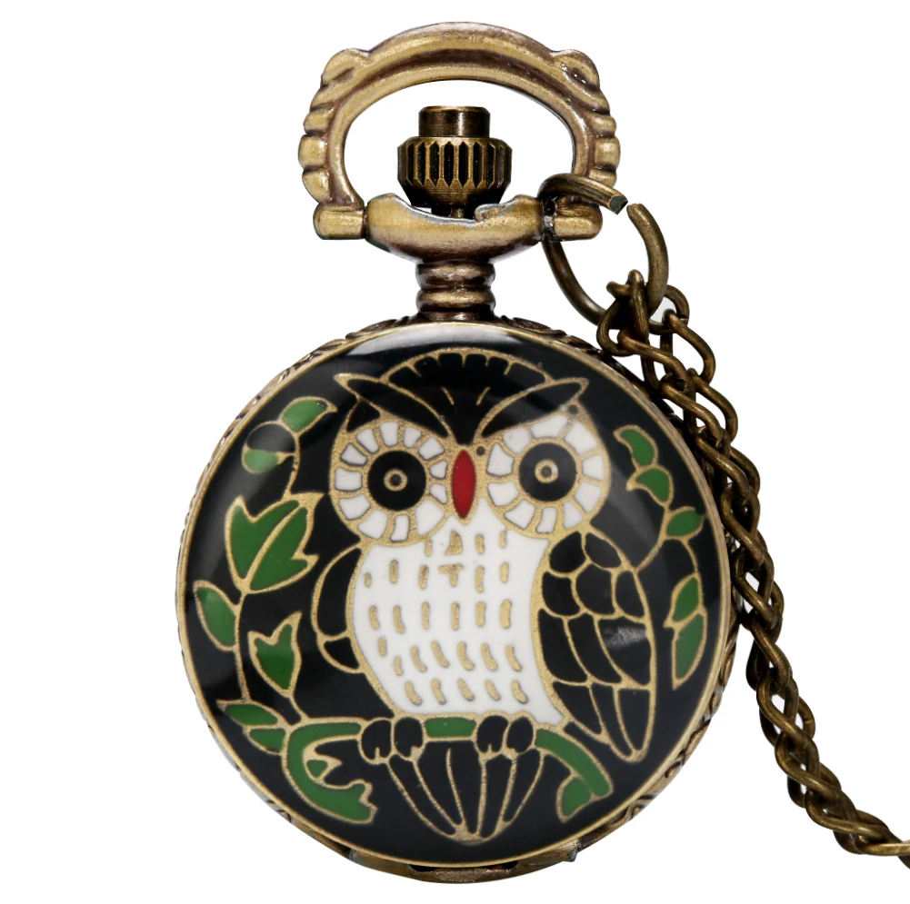 Small Size Animal Themed Vintage Pendant Necklace Pocket Watch Gift Unisex Quartz Analog Retro Exqusite Pocket Clock With Chain