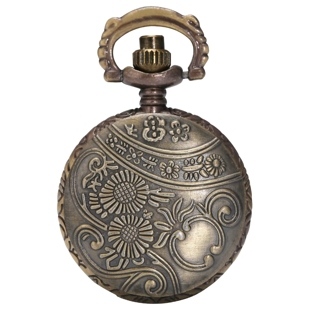 Small Size Animal Themed Vintage Pendant Necklace Pocket Watch Gift Unisex Quartz Analog Retro Exqusite Pocket Clock With Chain