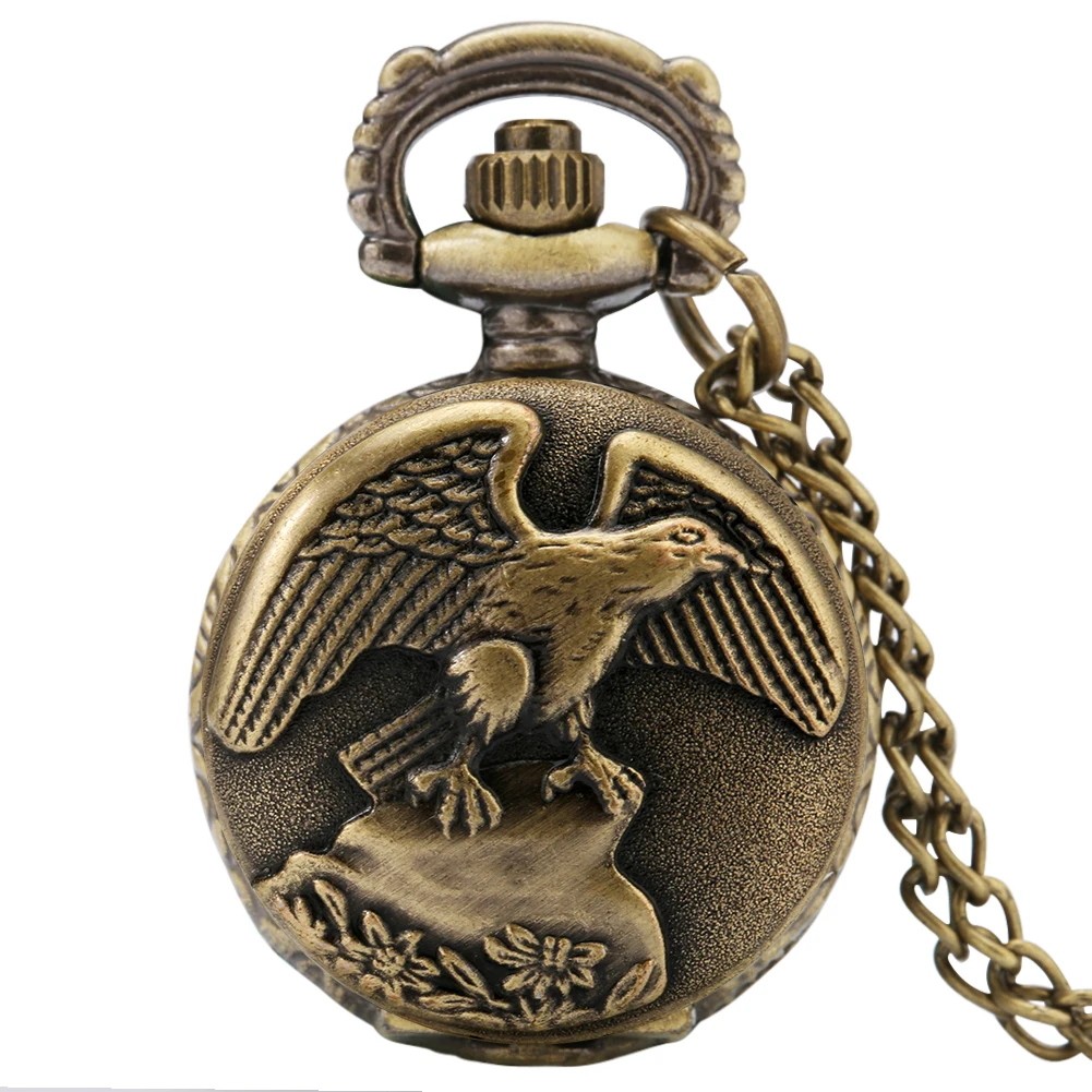 Small Size Animal Themed Vintage Pendant Necklace Pocket Watch Gift Unisex Quartz Analog Retro Exqusite Pocket Clock With Chain