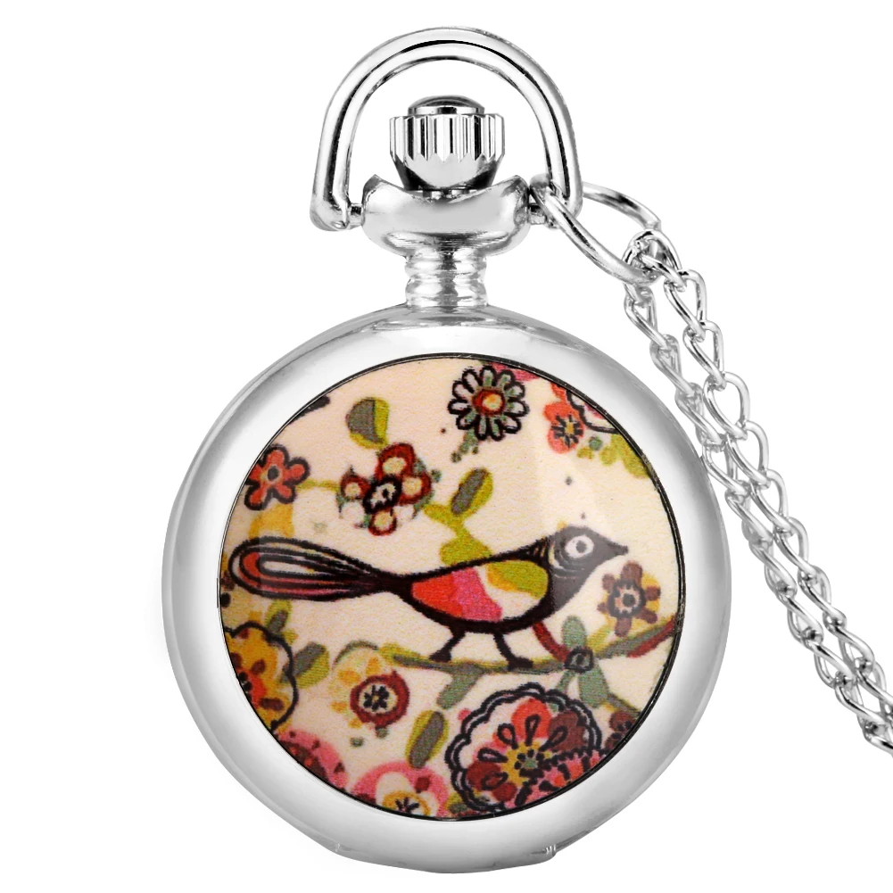 Small Size Animal Themed Vintage Pendant Necklace Pocket Watch Gift Unisex Quartz Analog Retro Exqusite Pocket Clock With Chain