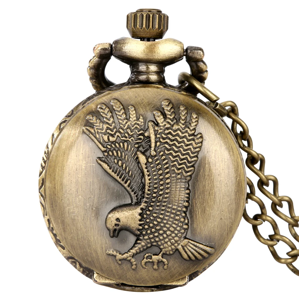 Small Size Animal Themed Vintage Pendant Necklace Pocket Watch Gift Unisex Quartz Analog Retro Exqusite Pocket Clock With Chain
