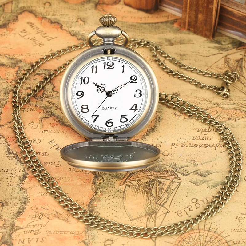 Antique Fullmetal Alchemist Quartz Anime Pocket Watch Cosplay Edward Elric Clock Design Pendant Necklace Chain Vintage Chain