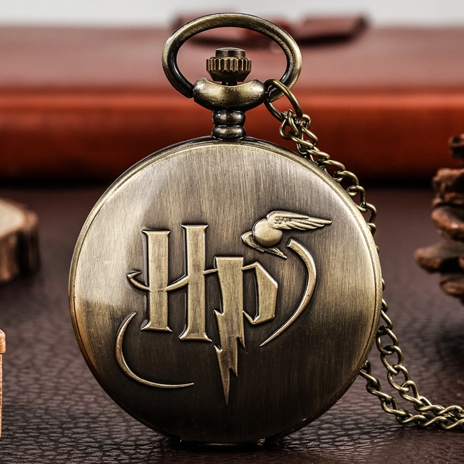 Retro Vintage Black/Gray Design Watch Quartz Pocket Watch Necklace FOB Chain Pendant Pocket Watch Clock Gifts for Men Women
