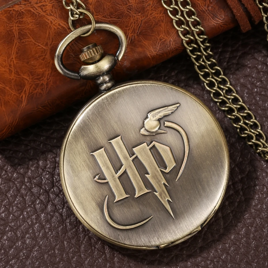 Retro Vintage Black/Gray Design Watch Quartz Pocket Watch Necklace FOB Chain Pendant Pocket Watch Clock Gifts for Men Women