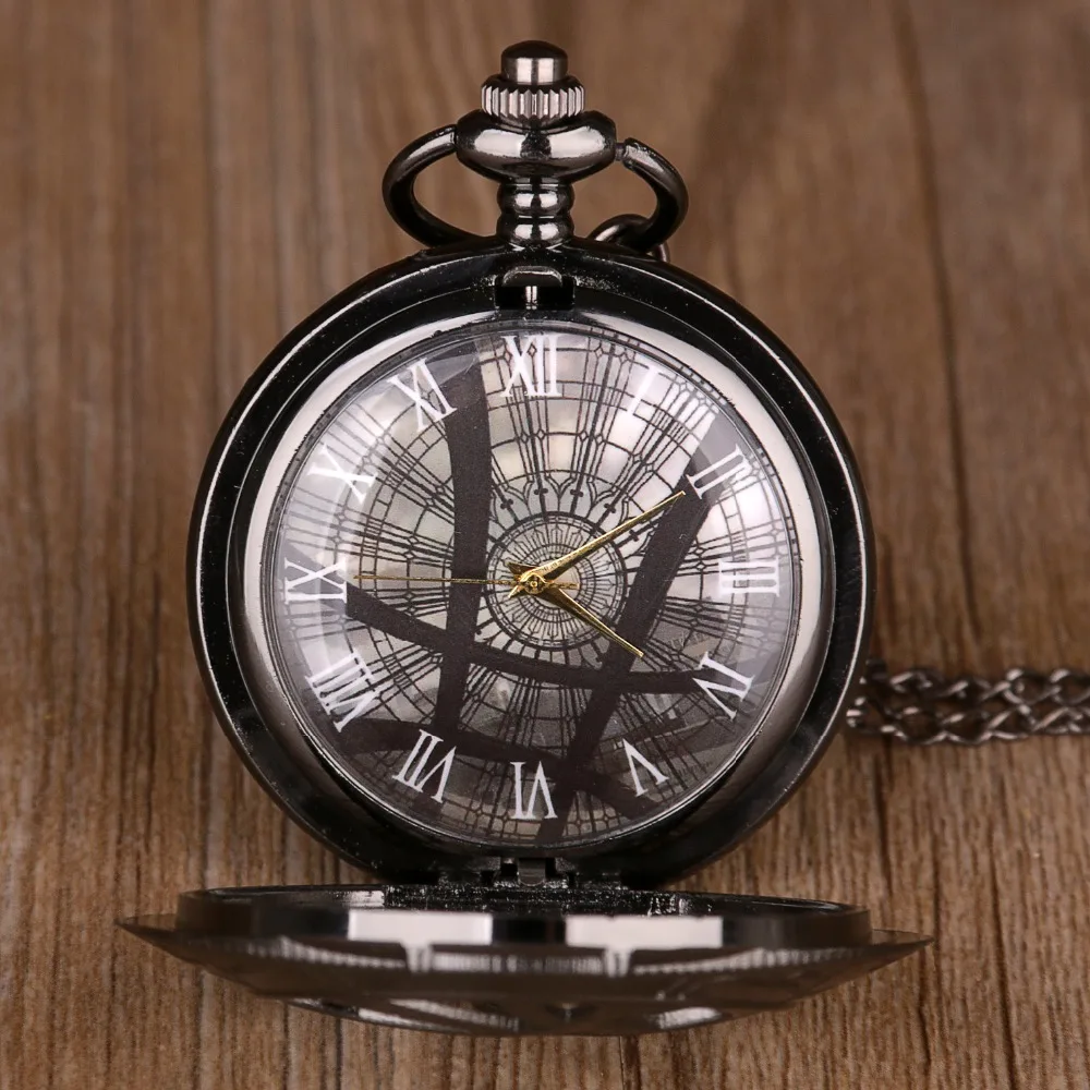 New Vintage Bronze Pocket Watches Eyes Design Shape Quartz Pocket Watches Jewelry Pendant Necklace Chain Gifts for Mens Womens