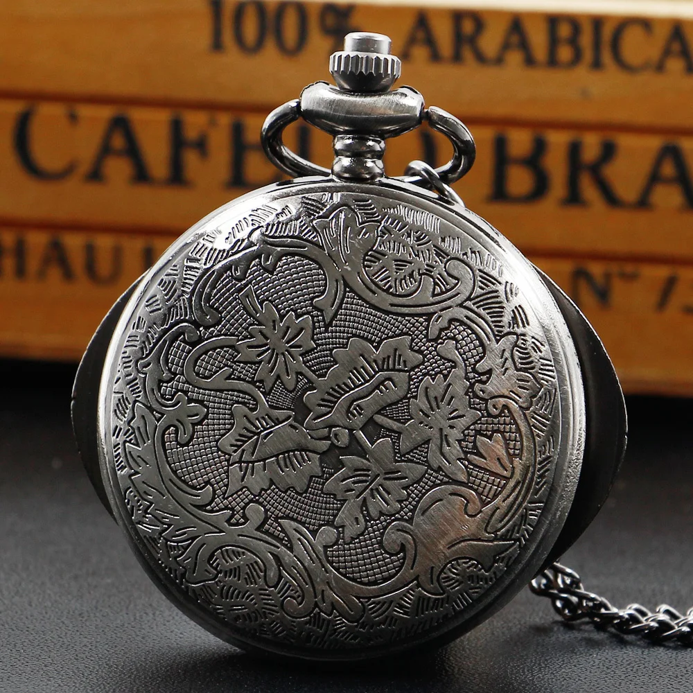 New Vintage Bronze Pocket Watches Eyes Design Shape Quartz Pocket Watches Jewelry Pendant Necklace Chain Gifts for Mens Womens
