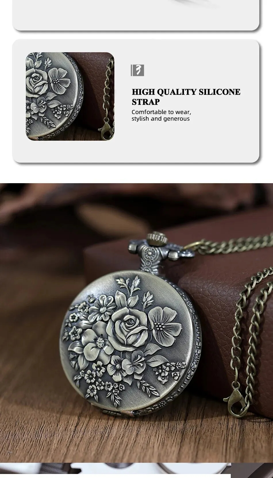 Roman Numerals Quartz Pocket Watch Men Women Hollow Case Carve Designs Necklace Best Gifts for Men Women