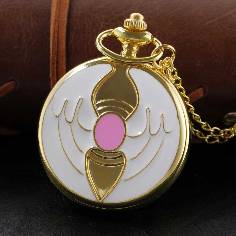 Cartoon Purple Love Beautiful Girl Quartz Pocket Watch Fashion Pendant Necklace Male and Female Students Festival Gift