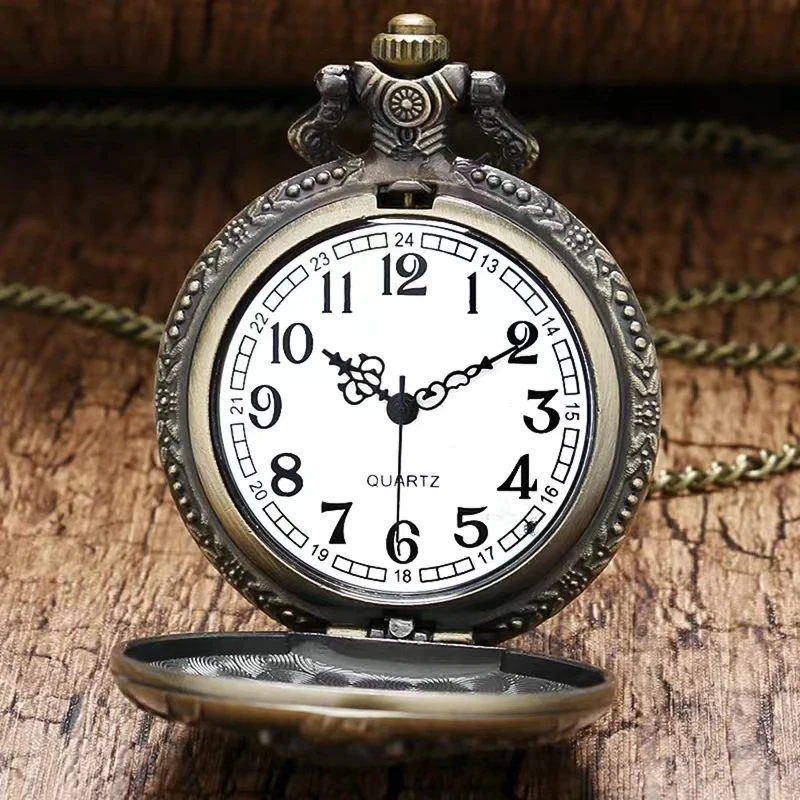 Vintage Soviet Sickle Hammer Communist Style Quartz Pocket Watch For Men And Women Vintage Bronze Pendant Best Gift