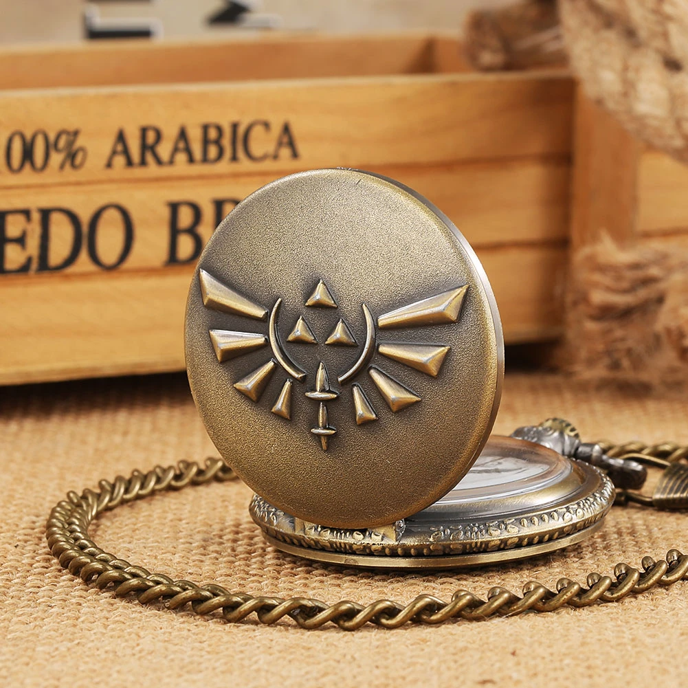 Vintage Watch Steampunk Retro Bronze Quartz Pocket Watches Necklace Pendant Gift for Men Women Chain Clock Reloj De Bolsillo