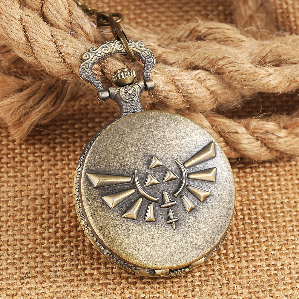 Vintage Watch Steampunk Retro Bronze Quartz Pocket Watches Necklace Pendant Gift for Men Women Chain Clock Reloj De Bolsillo