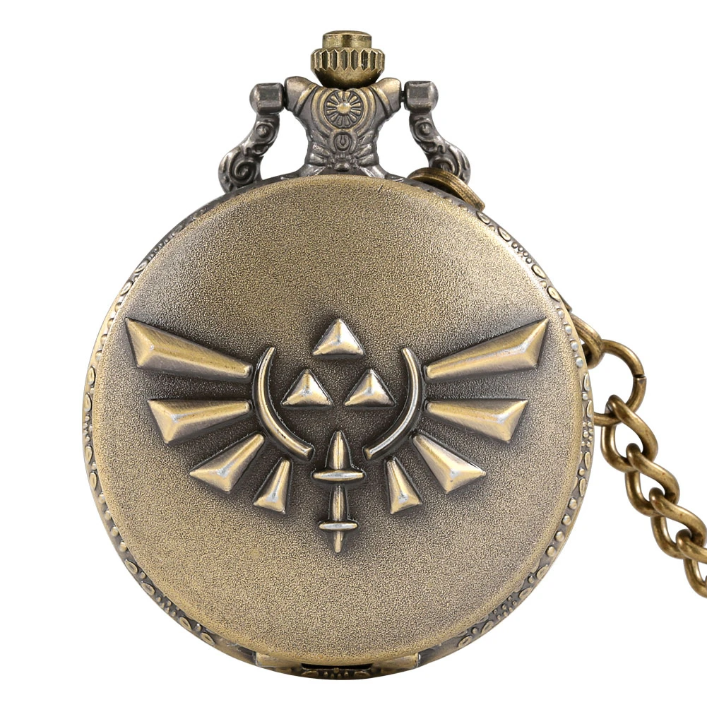 Vintage Watch Steampunk Retro Bronze Quartz Pocket Watches Necklace Pendant Gift for Men Women Chain Clock Reloj De Bolsillo