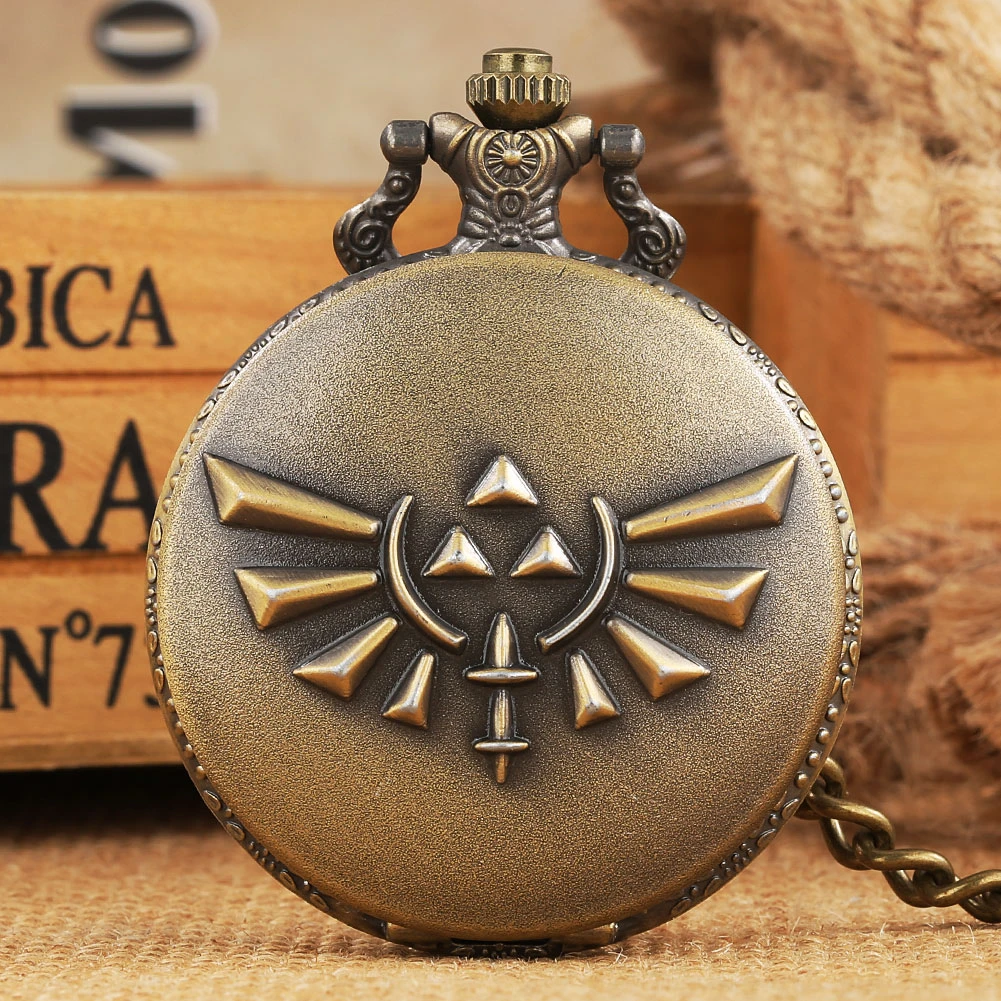 Vintage Watch Steampunk Retro Bronze Quartz Pocket Watches Necklace Pendant Gift for Men Women Chain Clock Reloj De Bolsillo